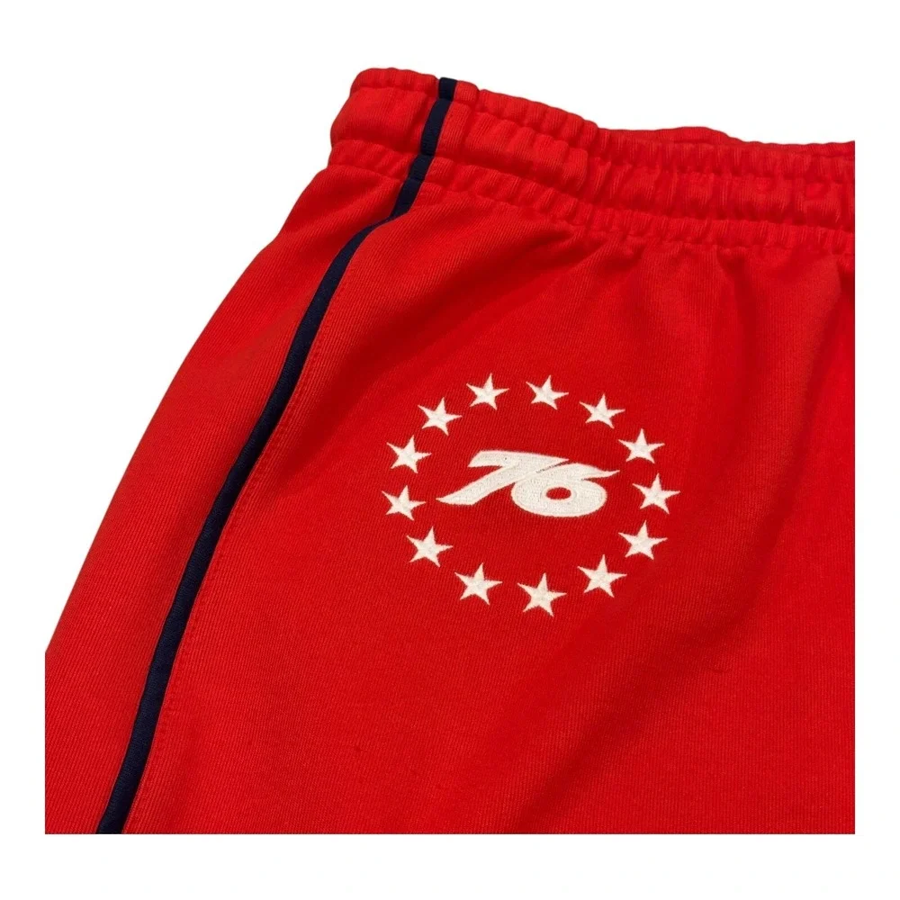 Nike Philadelphia 76ers Basketball Shorts Mens XXL Red NBA Stars PHILA Logo